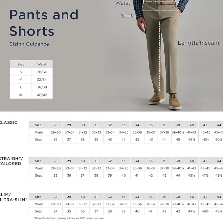 Haggar Sport Travel Performance Mens Straight Fit Big and Tall Flat Front Pant
