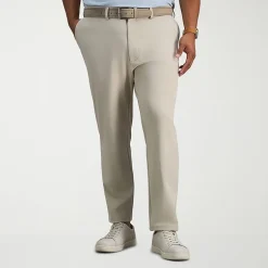 Haggar Sport Travel Performance Mens Straight Fit Big and Tall Flat Front Pant