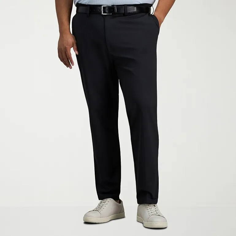 Haggar Sport Travel Performance Mens Straight Fit Big and Tall Flat Front Pant