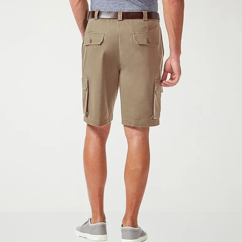 Haggar Stretch Comfort Cargo Stretch Tech Mens 10" Stretch Fabric Cargo Short