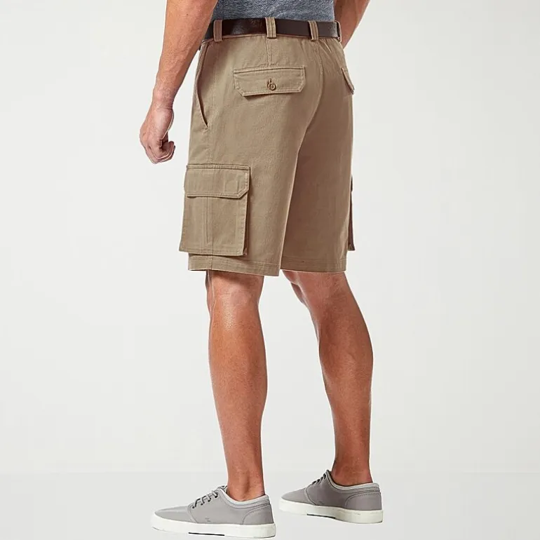 Haggar Stretch Comfort Cargo Stretch Tech Mens 10" Stretch Fabric Cargo Short