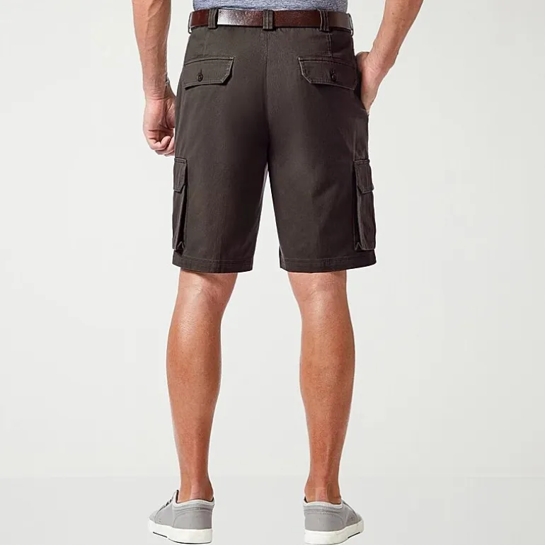 Haggar Stretch Comfort Cargo Stretch Tech Mens 10" Stretch Fabric Cargo Short