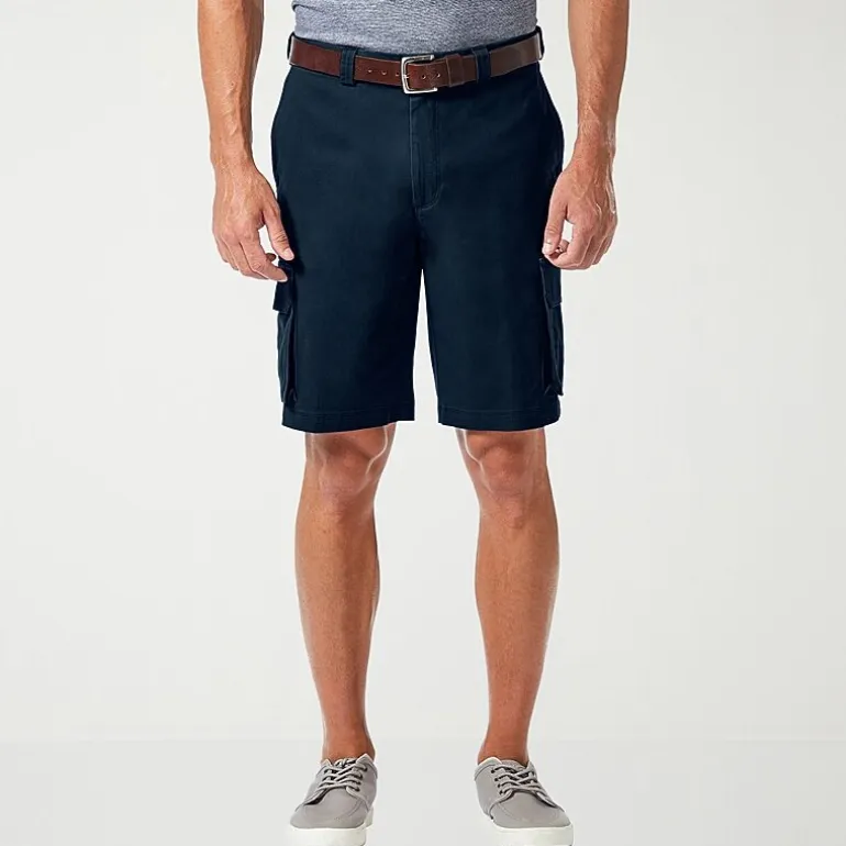 Haggar Stretch Comfort Cargo Stretch Tech Mens 10" Stretch Fabric Cargo Short