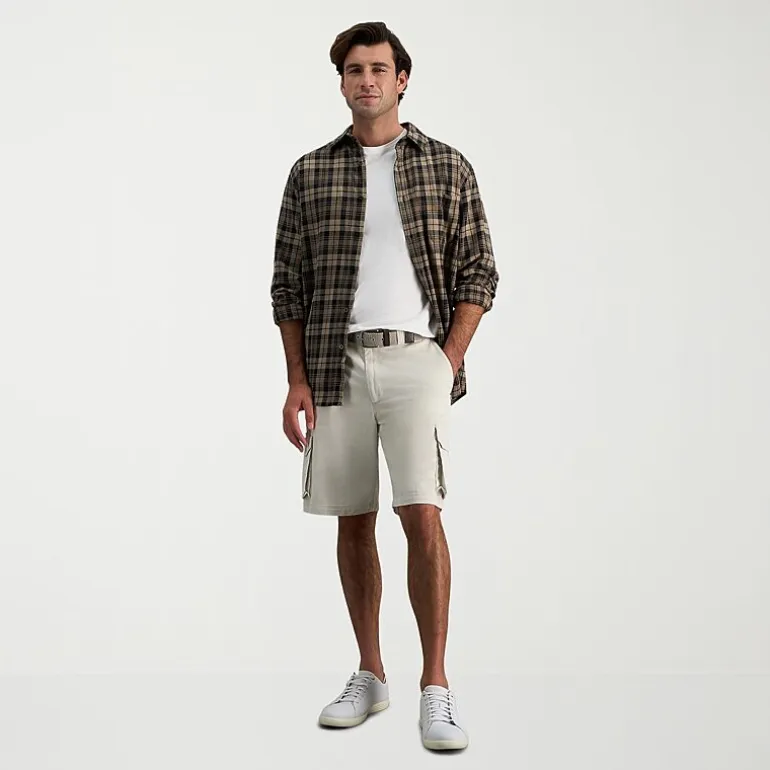 Haggar Stretch Comfort Cargo Stretch Tech Mens 10" Stretch Fabric Cargo Short