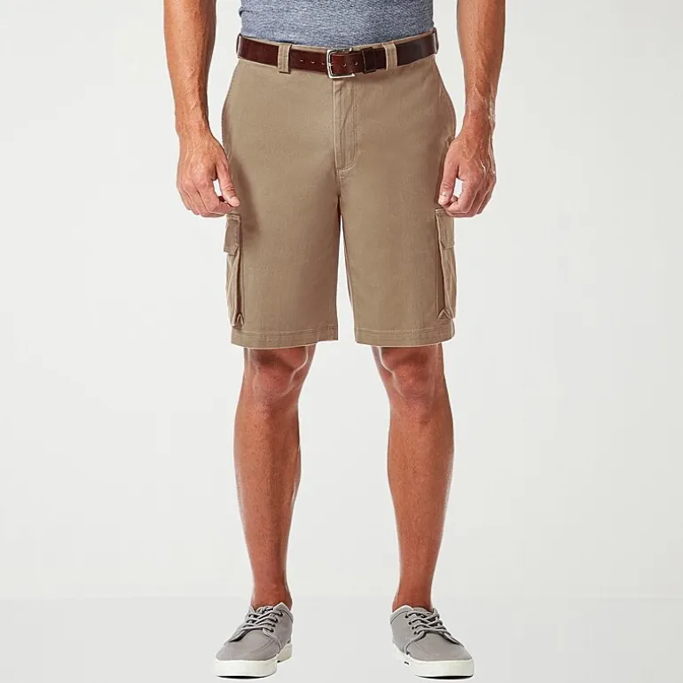 Haggar Stretch Comfort Cargo Stretch Tech Mens 10" Stretch Fabric Cargo Short
