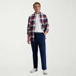 Haggar Stretch Corduroy Mens Classic Fit Flat Front Pant
