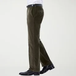 Haggar Stretch Corduroy Mens Classic Fit Flat Front Pant