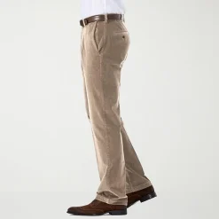 Haggar Stretch Corduroy Mens Classic Fit Flat Front Pant