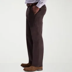 Haggar Stretch Corduroy Mens Classic Fit Flat Front Pant