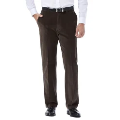 Haggar Stretch Corduroy Mens Classic Fit Flat Front Pant