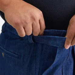 Haggar Stretch Denim Mens Classic Fit Big and Tall Pleated Pant