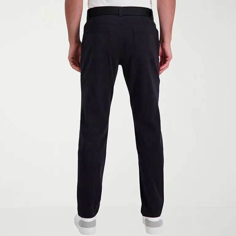 Haggar The Active Series City Flex 5 Pocket Cotton Traveler Mens Comfort Waistband Straight Fit Flat Front Pant