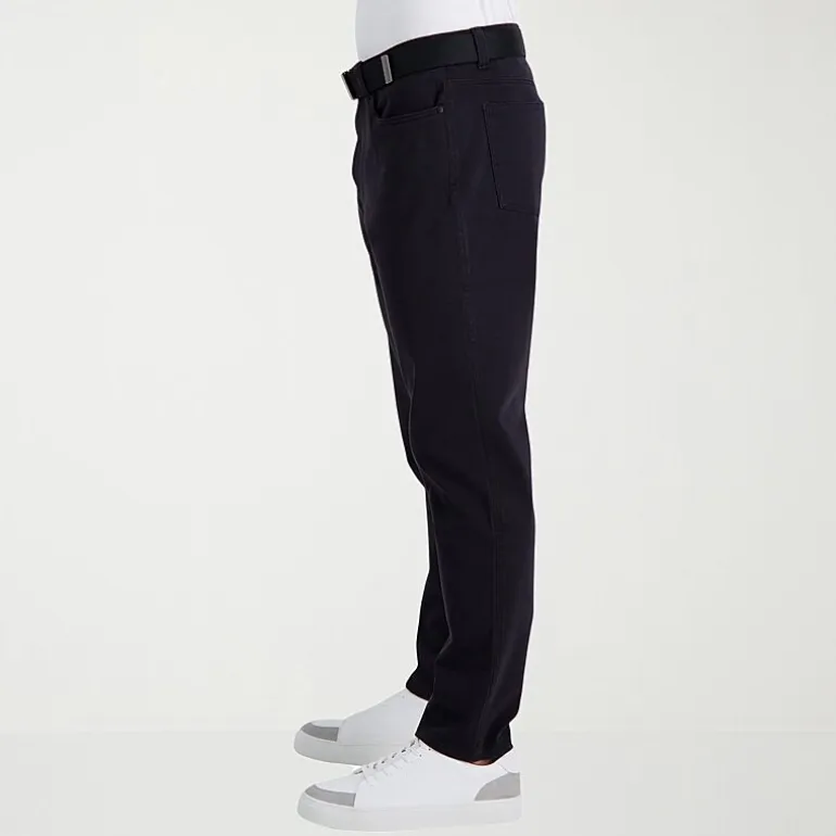 Haggar The Active Series City Flex 5 Pocket Cotton Traveler Mens Comfort Waistband Straight Fit Flat Front Pant