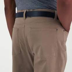 Haggar The Active Series City Flex 5 Pocket Cotton Traveler Mens Comfort Waistband Straight Fit Flat Front Pant