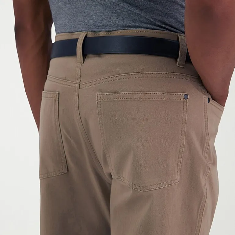 Haggar The Active Series City Flex 5 Pocket Cotton Traveler Mens Comfort Waistband Straight Fit Flat Front Pant