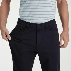 Haggar The Active Series City Flex 5 Pocket Cotton Traveler Mens Comfort Waistband Straight Fit Flat Front Pant