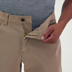 Haggar The Active Series City Flex 5 Pocket Cotton Traveler Mens Comfort Waistband Straight Fit Flat Front Pant