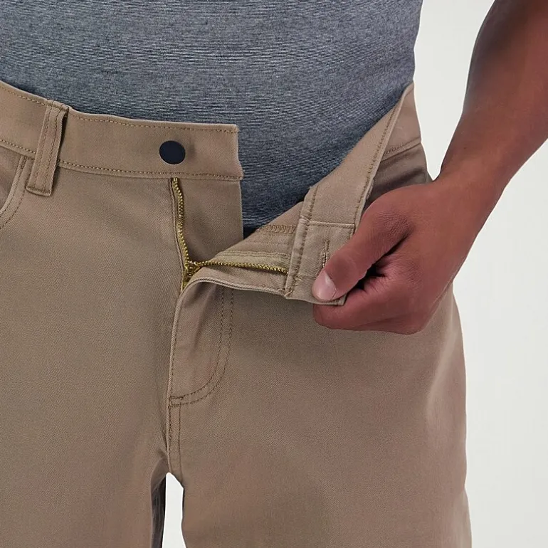 Haggar The Active Series City Flex 5 Pocket Cotton Traveler Mens Comfort Waistband Straight Fit Flat Front Pant
