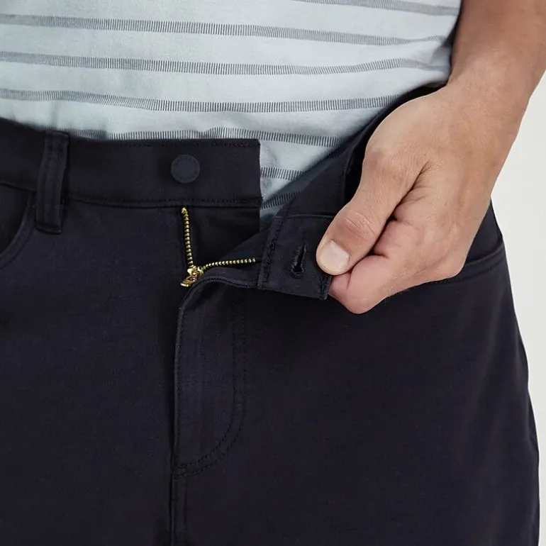 Haggar The Active Series City Flex 5 Pocket Cotton Traveler Mens Comfort Waistband Straight Fit Flat Front Pant