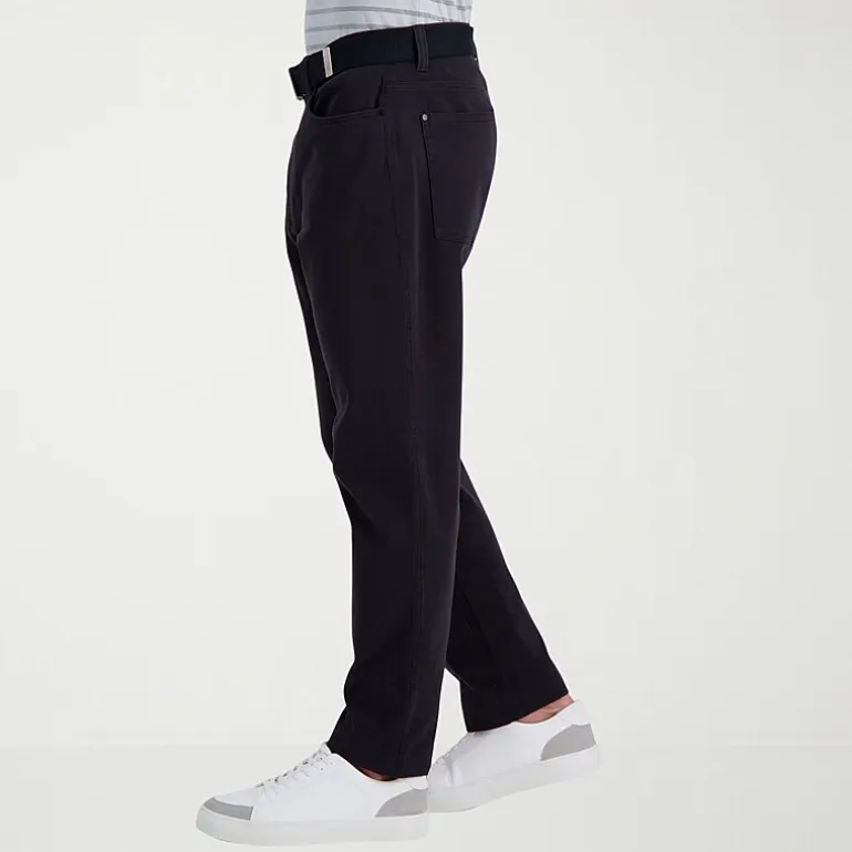 Haggar The Active Series City Flex 5 Pocket Cotton Traveler Mens Comfort Waistband Straight Fit Flat Front Pant