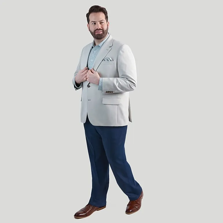 Haggar The Active Series Mens Big and Tall Stretch Fabric Classic Fit Sport Coat