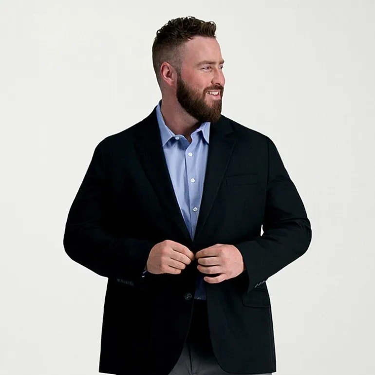 Haggar The Active Series Mens Big and Tall Stretch Fabric Classic Fit Sport Coat