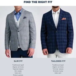 Haggar The Active Series Tailored Mens Stretch Fabric Modern Fit Sport Coat