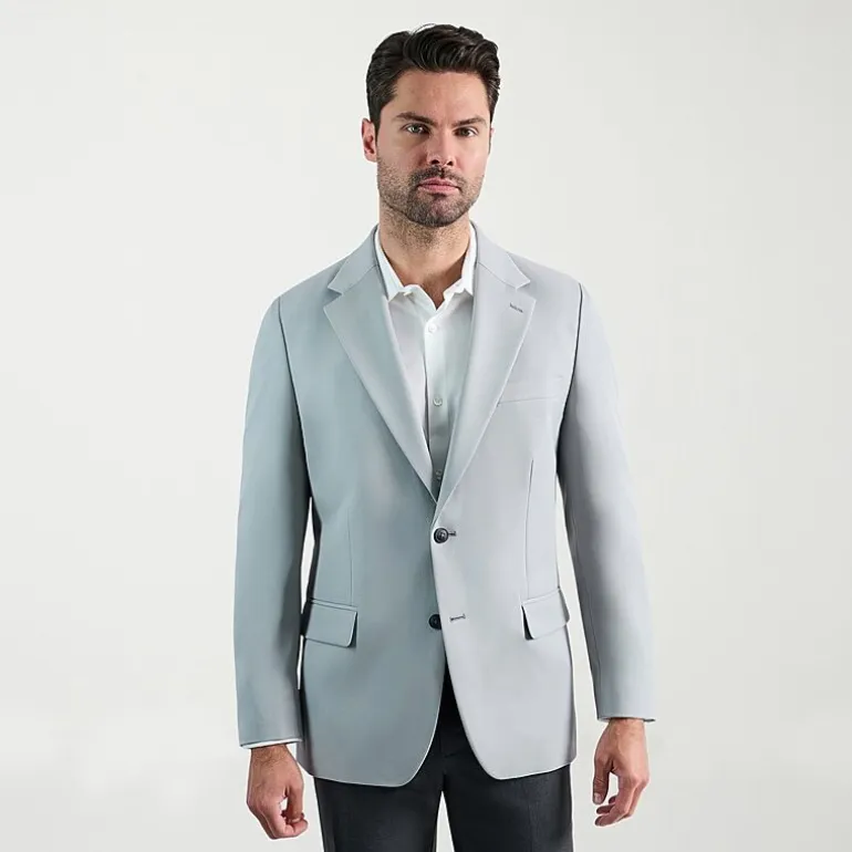 Haggar The Active Series Tailored Mens Stretch Fabric Modern Fit Sport Coat