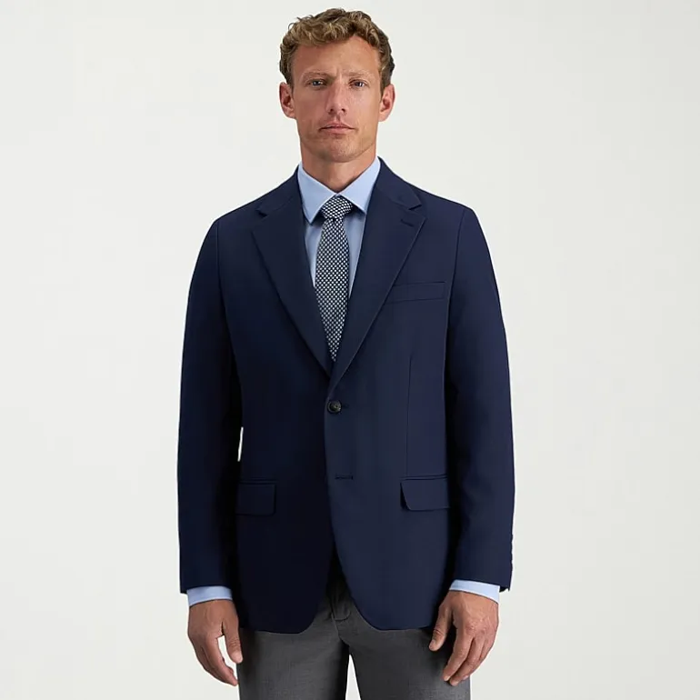 Haggar The Active Series Tailored Mens Stretch Fabric Modern Fit Sport Coat