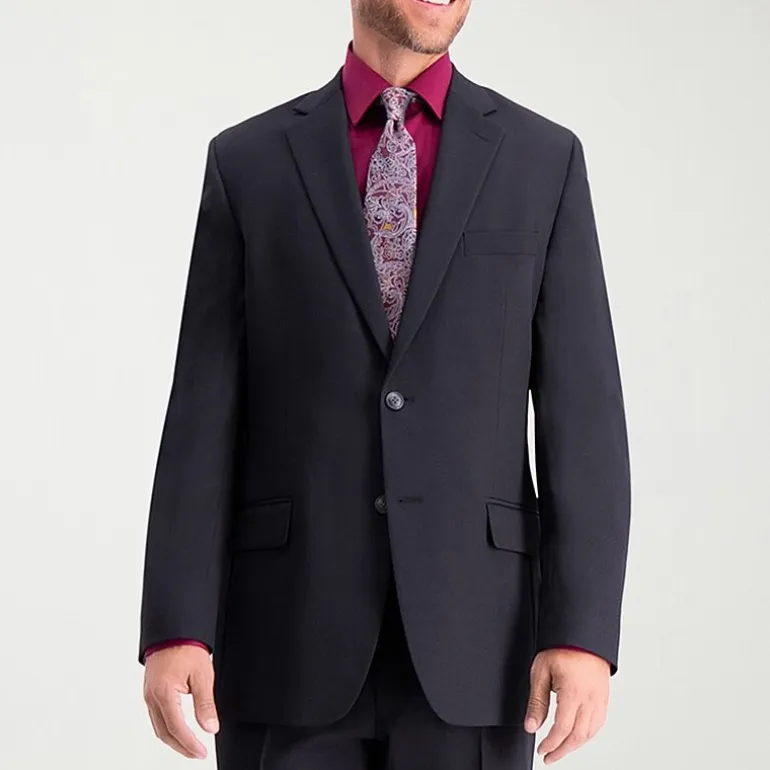 Haggar Travel Performance Tailored Mens Stretch Fabric Modern Fit Suit