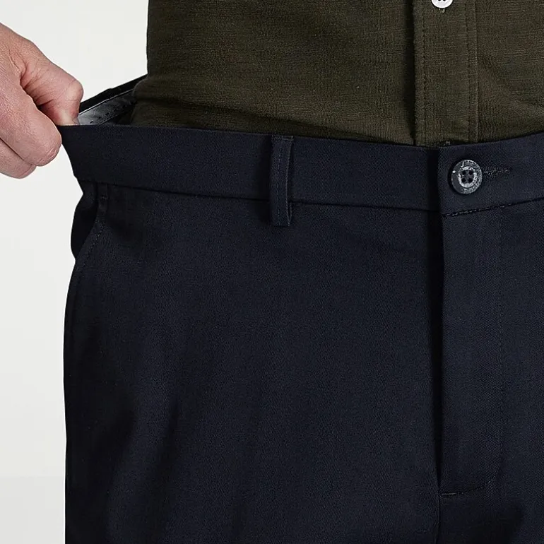 Haggar Wrinkle Free Performance Khaki Mens Comfort Waistband Straight Fit Flat Front Pant