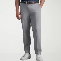 Haggar Wrinkle Free Performance Khaki Mens Comfort Waistband Straight Fit Flat Front Pant