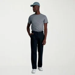 Haggar Wrinkle Free Performance Khaki Mens Classic Fit Flat Front Pant