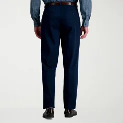 Haggar Wrinkle Free Performance Khaki Mens Classic Fit Flat Front Pant