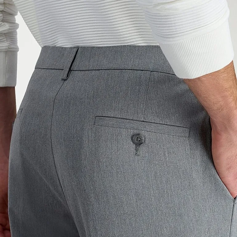Haggar Wrinkle Free Performance Khaki Mens Comfort Waistband Slim Fit Flat Front Pant
