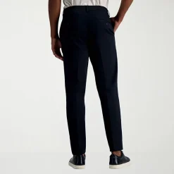 Haggar Wrinkle Free Performance Khaki Mens Comfort Waistband Slim Fit Flat Front Pant