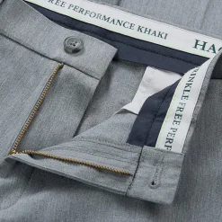 Haggar Wrinkle Free Performance Khaki Mens Comfort Waistband Slim Fit Flat Front Pant
