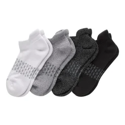 Hanes Absolute Active Heel Tab Womens 4 Pair No Show Socks