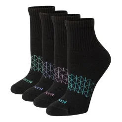 Hanes Absolute Active Womens Breathable 4 Pair Quarter Ankle Socks