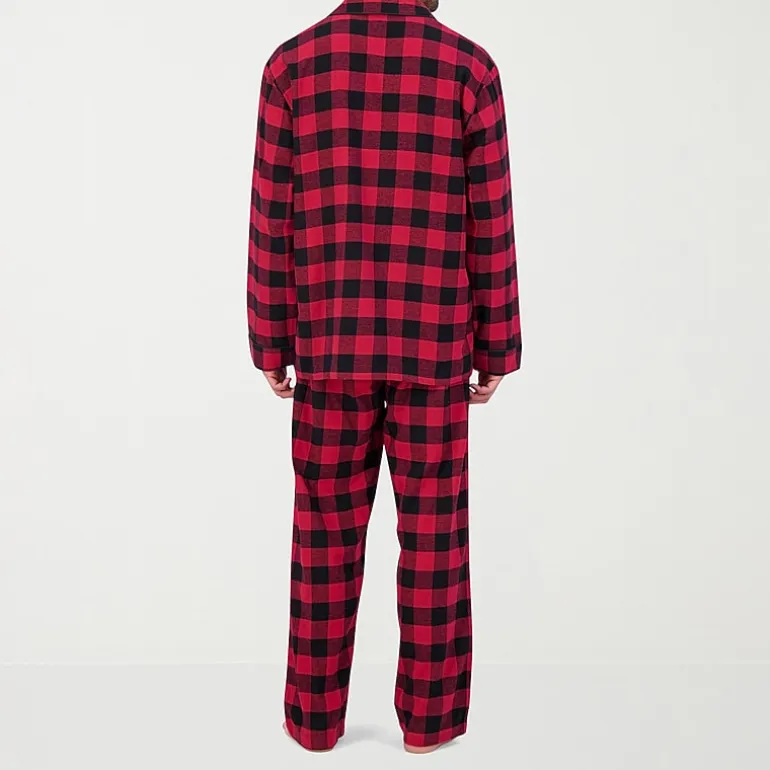 Hanes Big and Tall Mans Mens Flannel Pajama Set