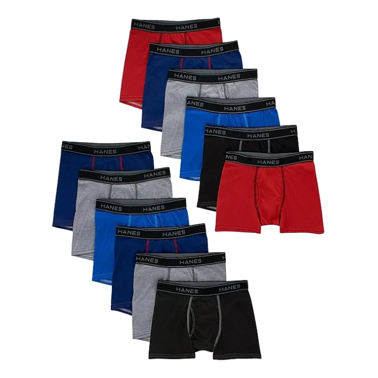 Hanes Big Boys 10+2 Boxer Briefs Bonus Pack