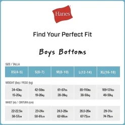Hanes Big Kid Boys 5 Pack Boxer Briefs Bu3bp5