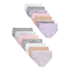 Hanes Bonus Pack Little & Big Kid Girls 12+2 Pack Briefs Gubb4b