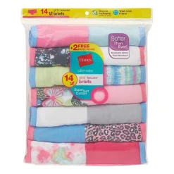 Hanes Bonus Pack Little & Big Kid Girls 12+2 Pack Briefs Gubb4b