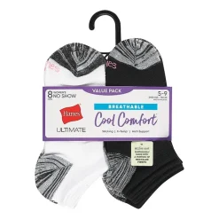 Hanes Cool Comfort Breathable Womens Multi-Pack 8 Pair No Show Socks