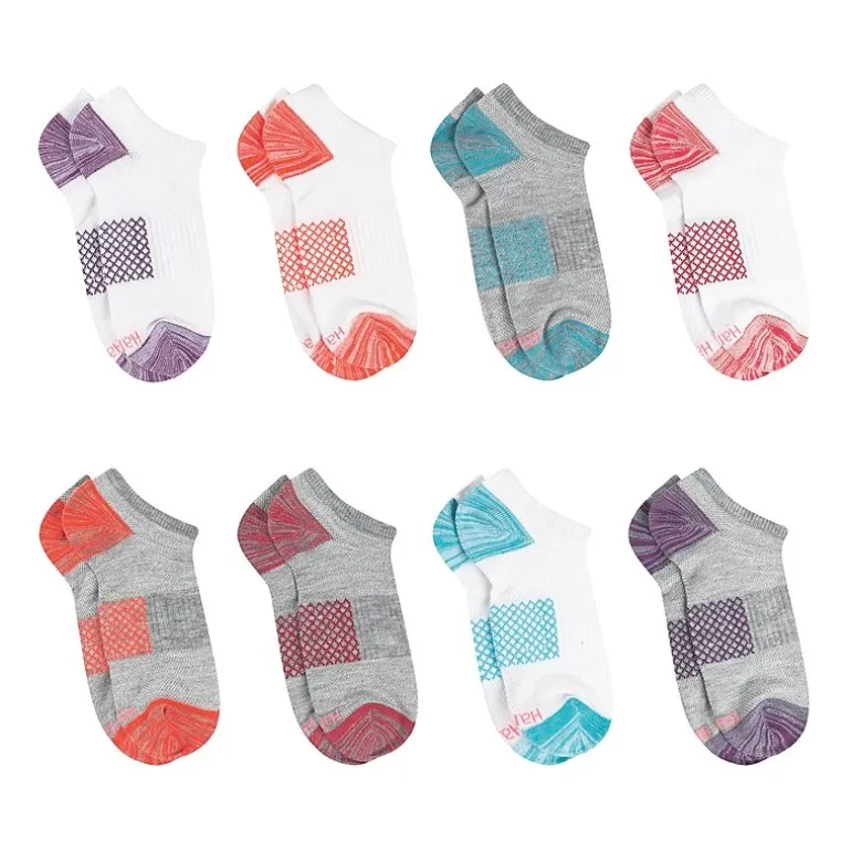 Hanes Cool Comfort Breathable Womens Multi-Pack 8 Pair No Show Socks