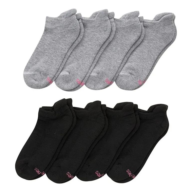 Hanes Cool Comfort Cushion Heel Tab Womens Multi-Pack 8 Pair No Show Socks