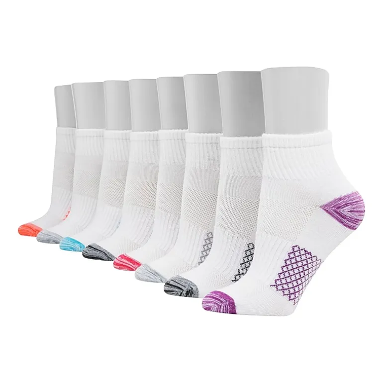 Hanes Cool Comfort Womens BREATHABLE Multi-Pack 8 Pair Quarter Ankle Socks