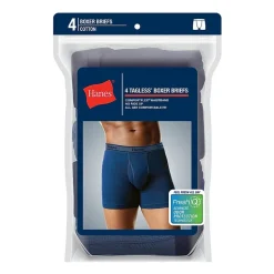 Hanes Cotton Mens 4 Pack Boxer Briefs J742a4