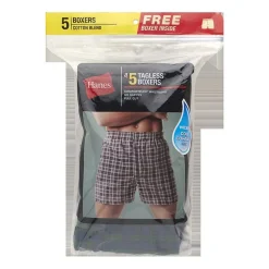 Hanes Fresh Iq ComfortflexN Bonus Pack Mens 5 Pack Boxers J838t5